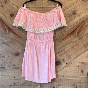 Love Tree Linen Off Shoulder Dress S